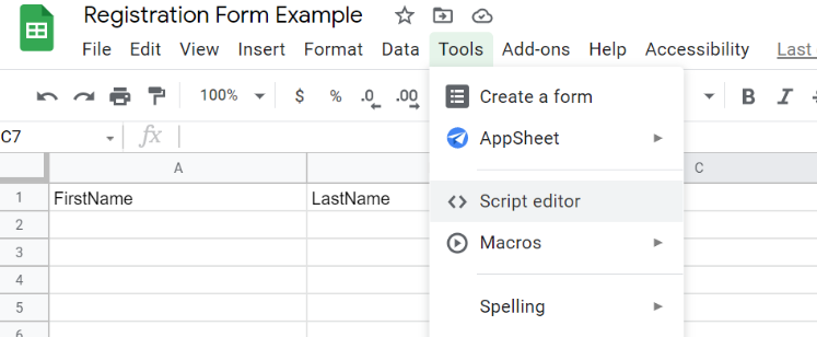 Submit HTML Form To Google Sheet
